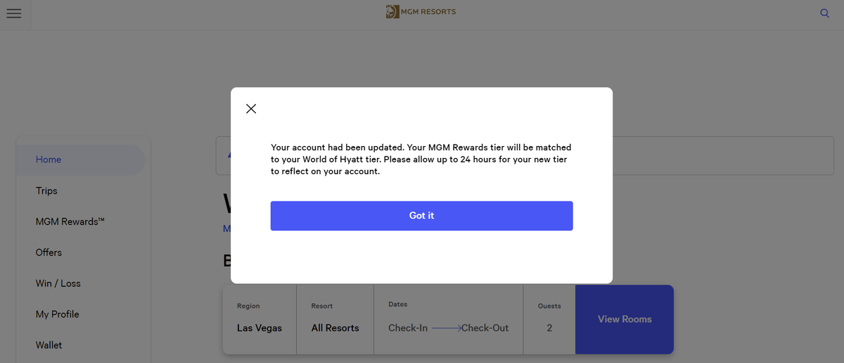 Match World of Hyatt status to MGM Rewards - The Points Guy