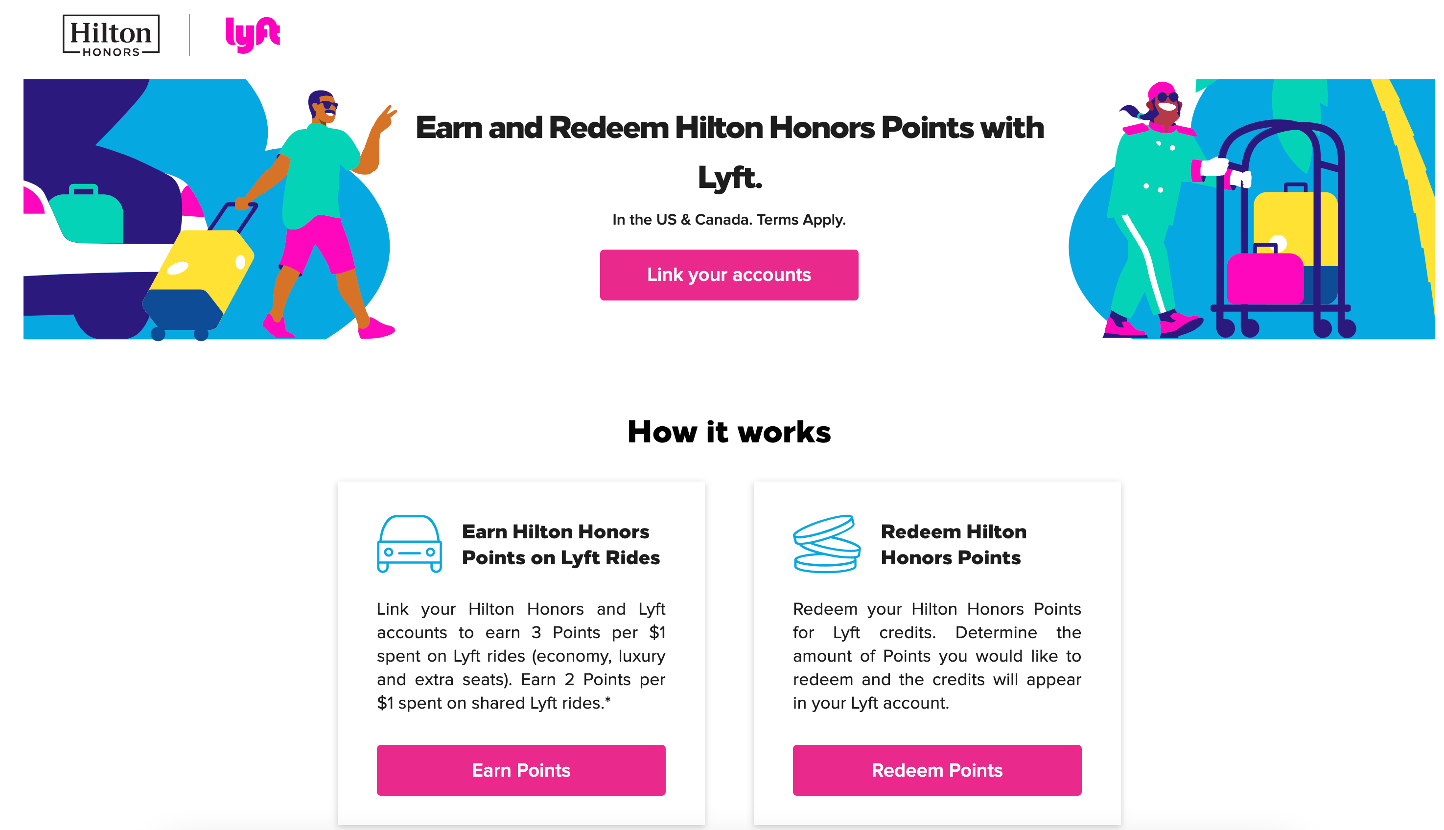 Hilton Lyft link accounts