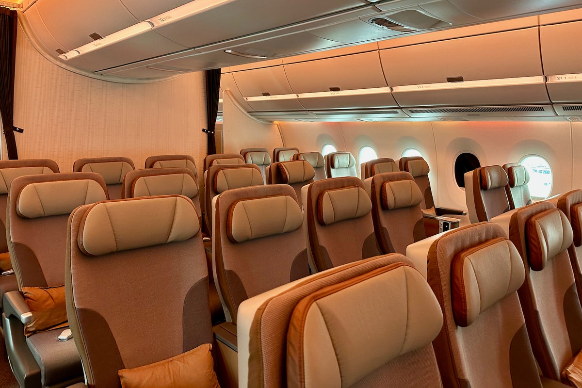 Starlux Airlines First Look At Premium Economy Economy Cabins On The Airbus A350 The Points Guy