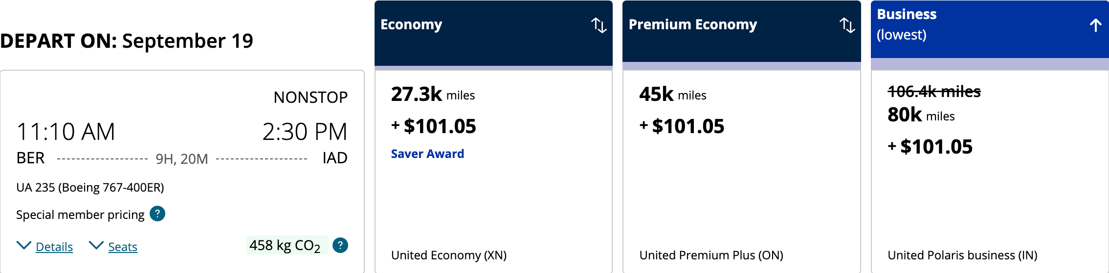 can you upgrade award travel on united