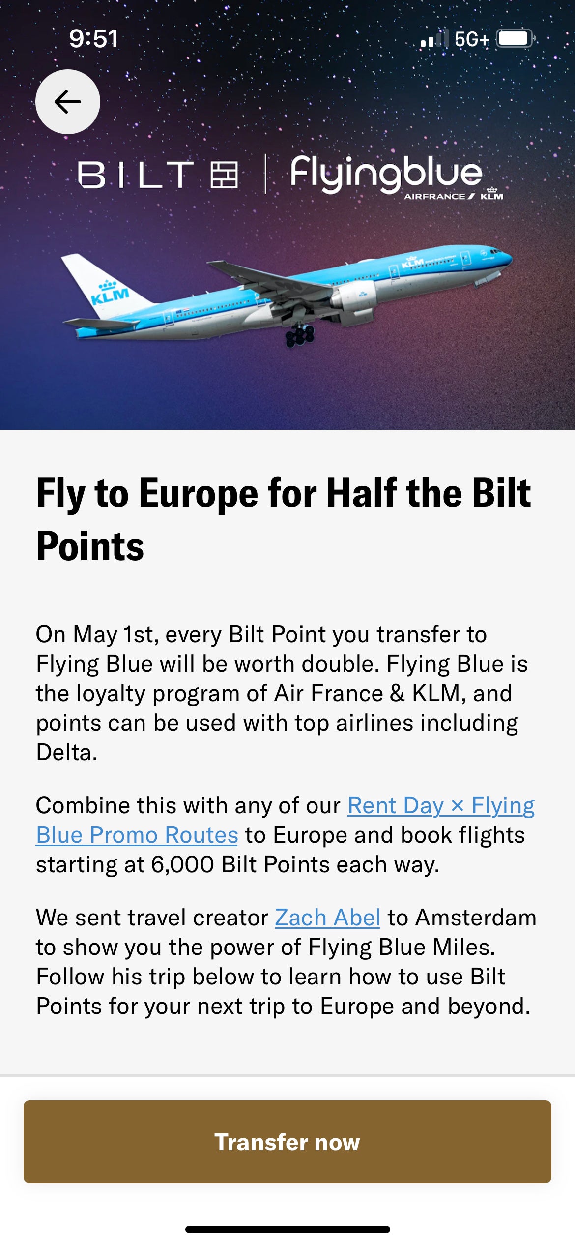 Bilt Rent Day for May Flying Blue transfer bonus, trivia and more