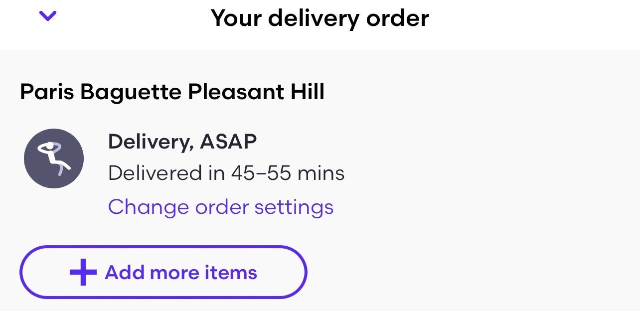 Grubhub delivery order