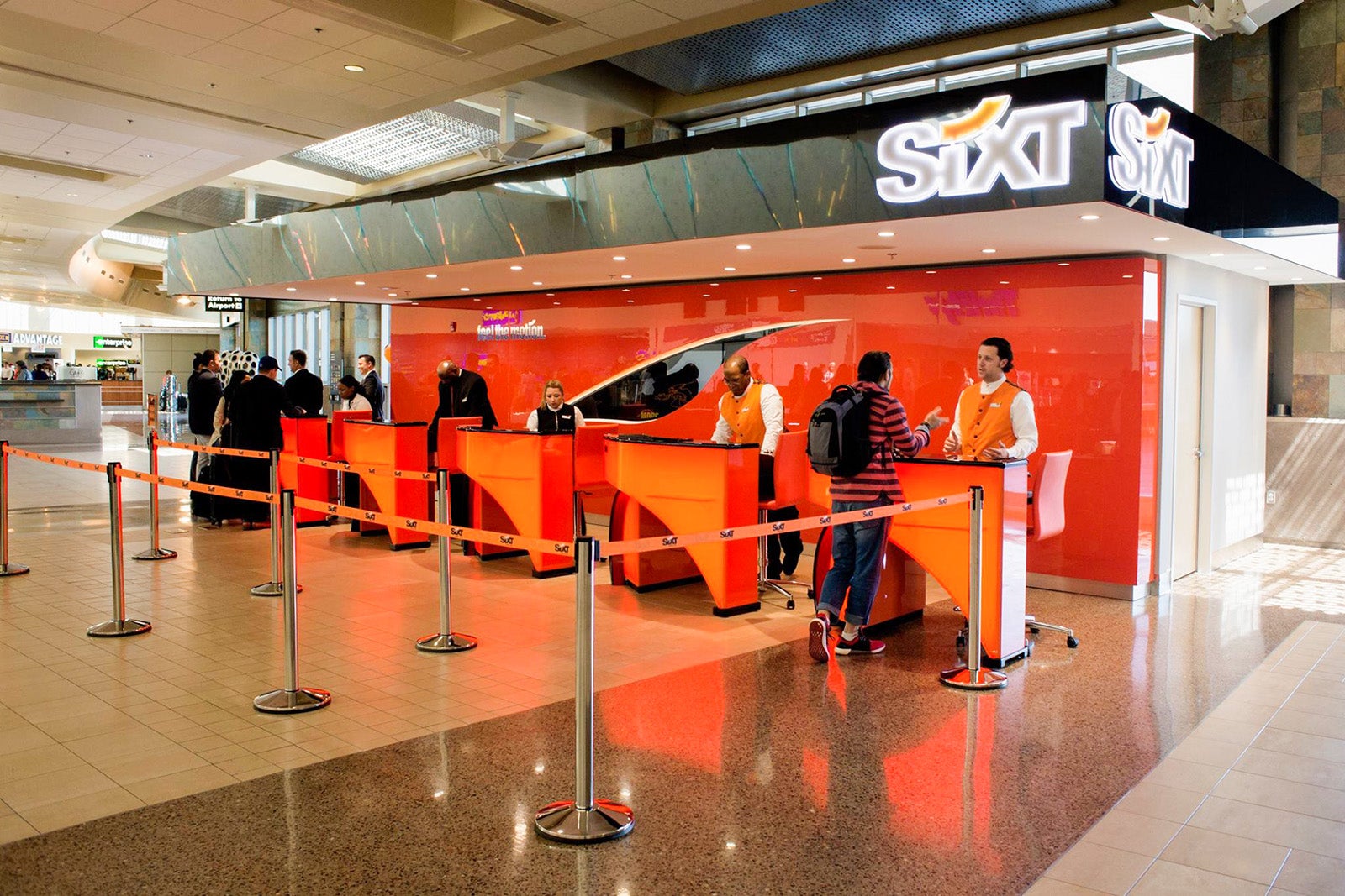 Sixt Facebook Car rental counter at airport