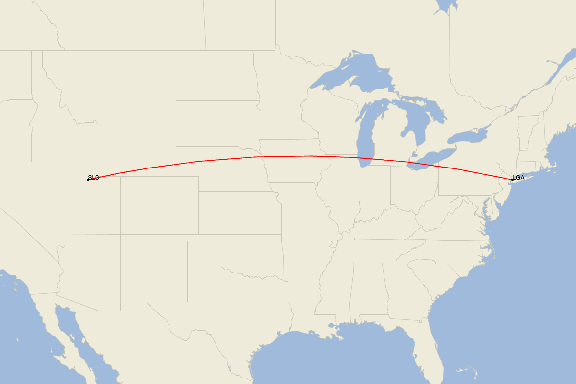 LaGuardia Airport Has A New Longest Route With A Big Catch The   Map 1 