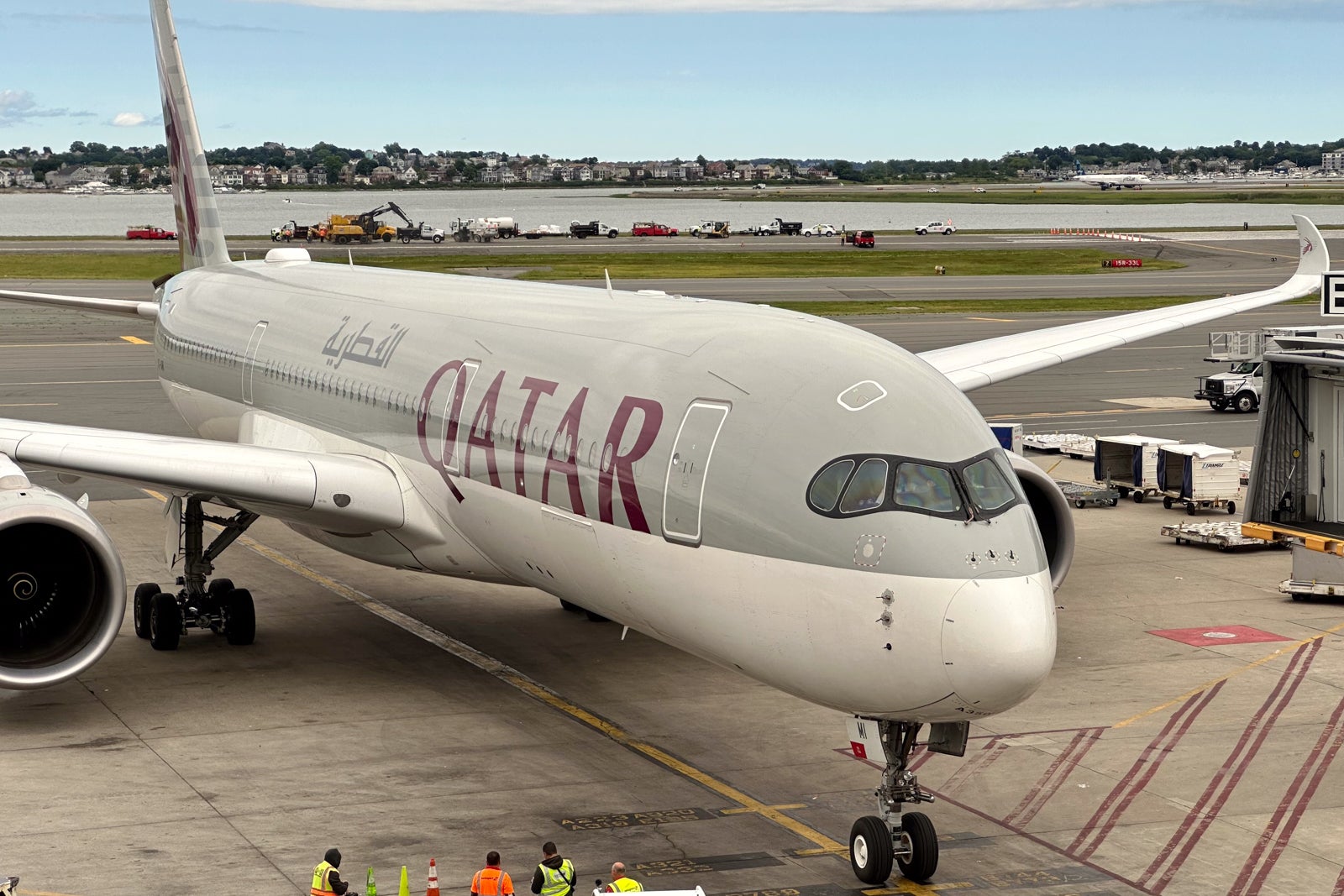 Qatar Airbus A350-900 Boston