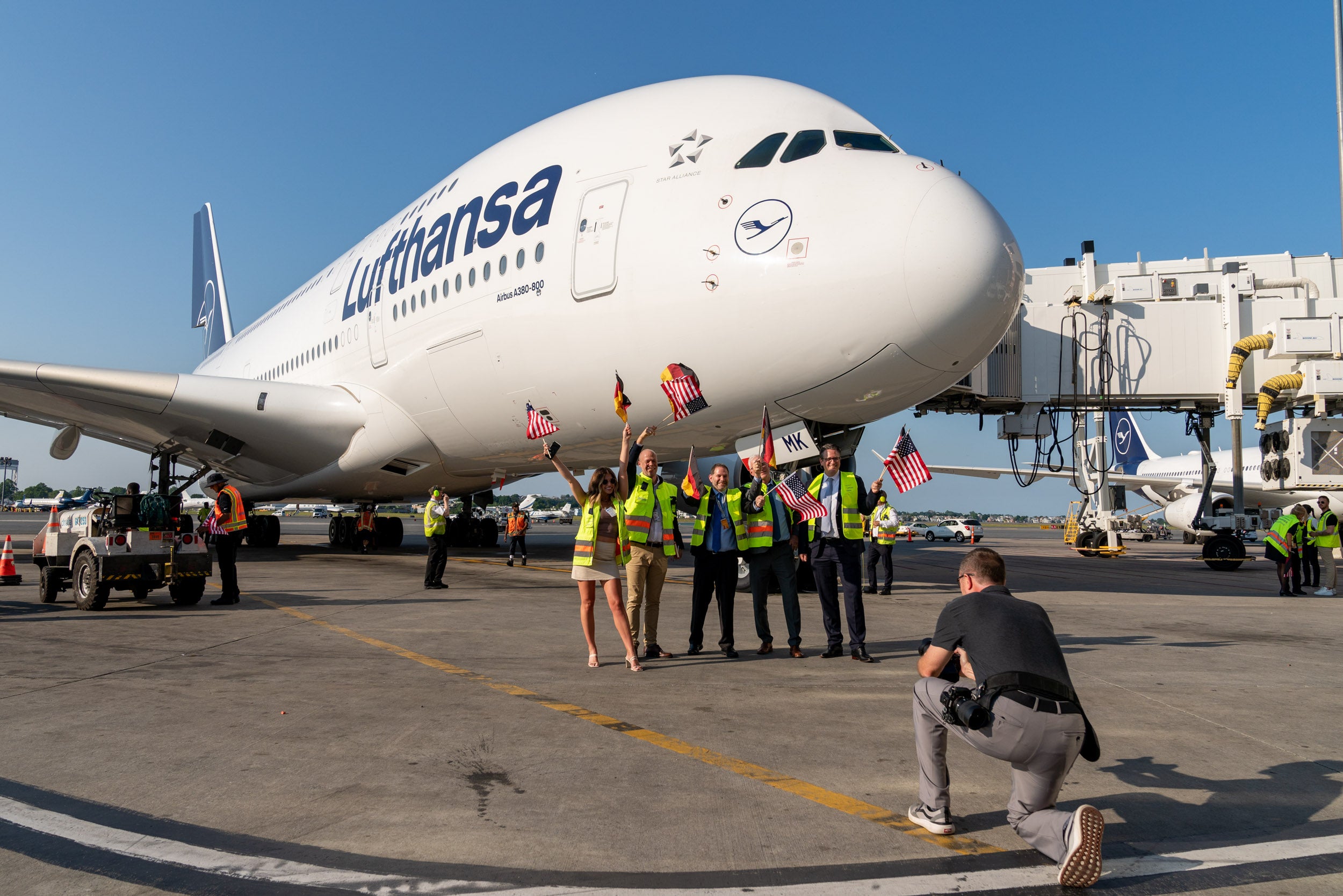 Lufthansa A380 Return to Service Boston 16