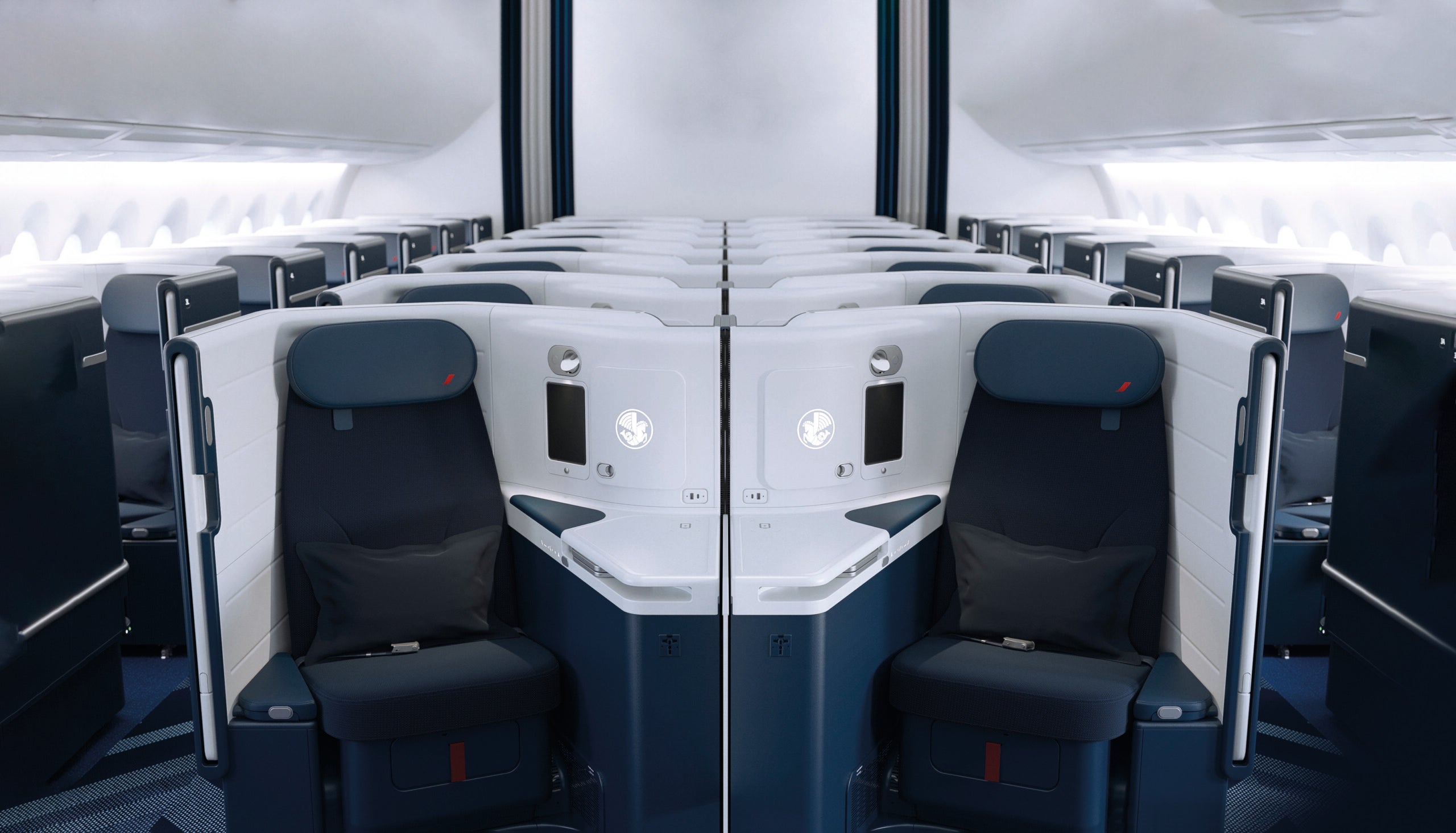 Les nouveaux sièges en classe affaires d’Air France seront disponibles sur une partie de sa flotte A350