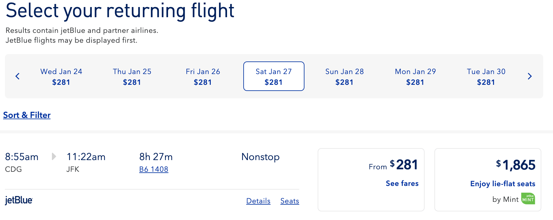 Book a round trip flight from nyc to paris for 499 on jetblue the