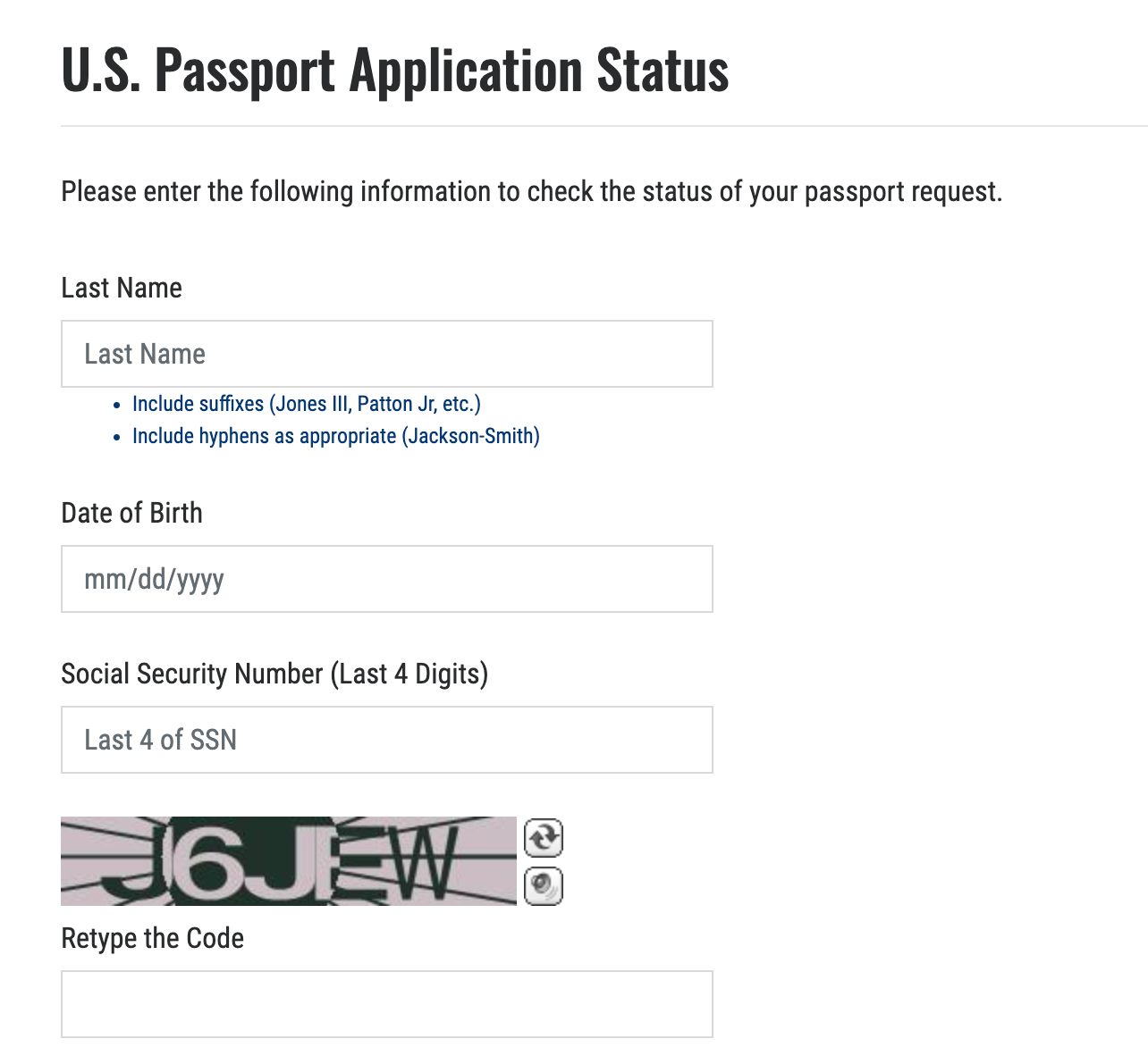 travel us passport status
