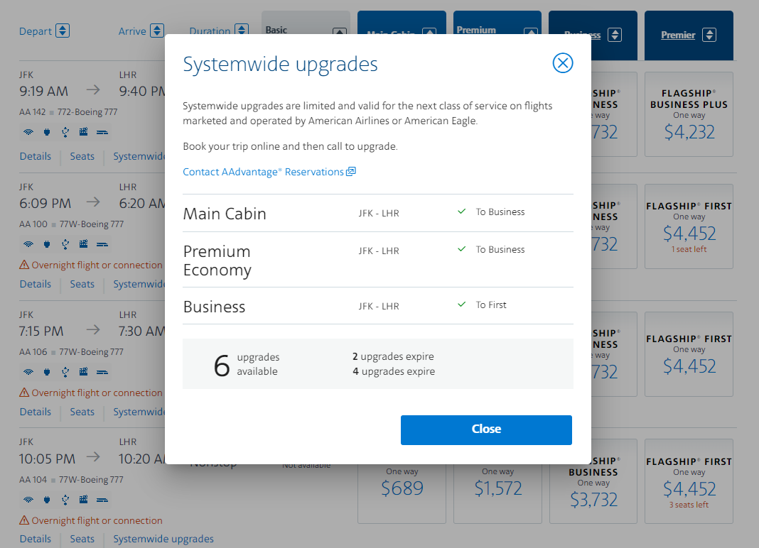 How to use American Airlines systemwide upgrades - The Points Guy