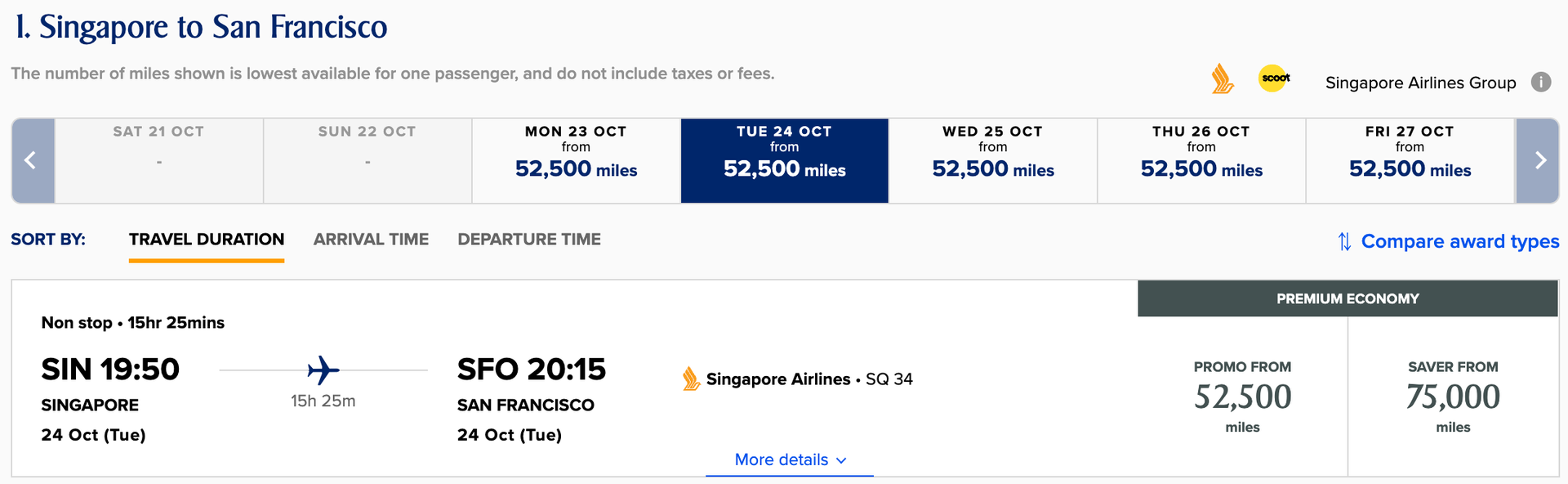 Singapore Krisflyer Spontaneous Escapes Promo Awards - The Points Guy