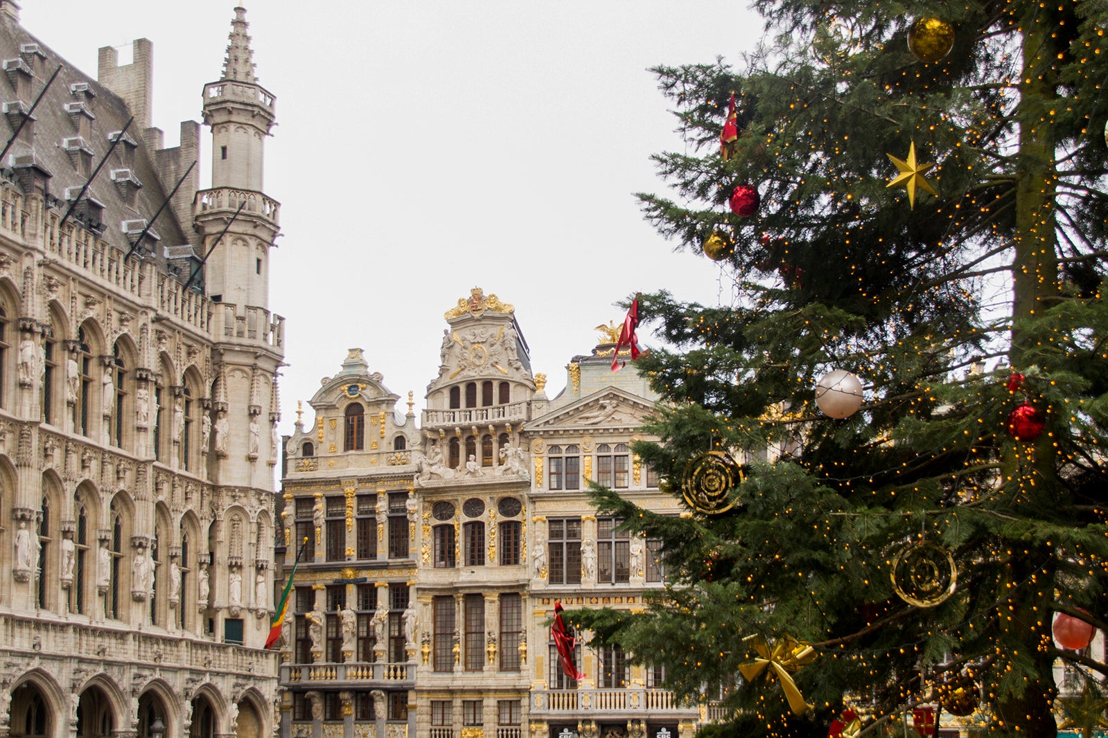 Christmas light at Brussels Grand Place Belgium Europe Corinne Poleij