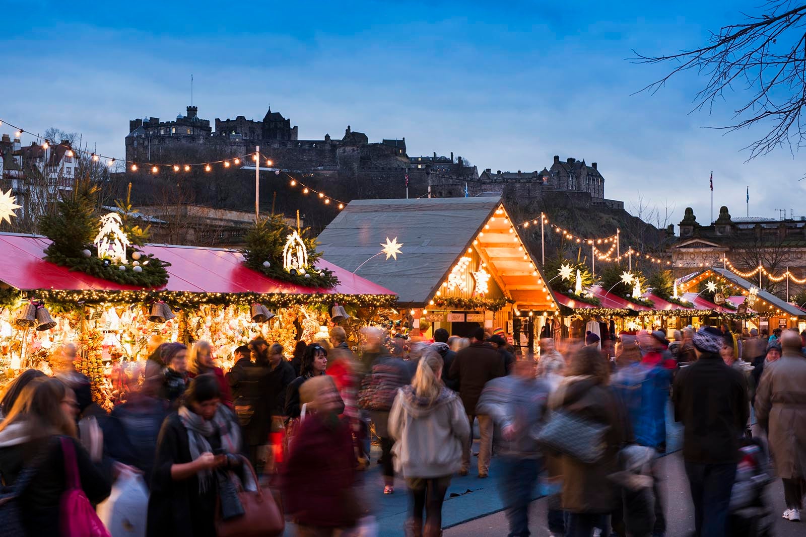 Edinburgh Christmas market in Princes Street Gardens Edinburgh Travelpix Ltd