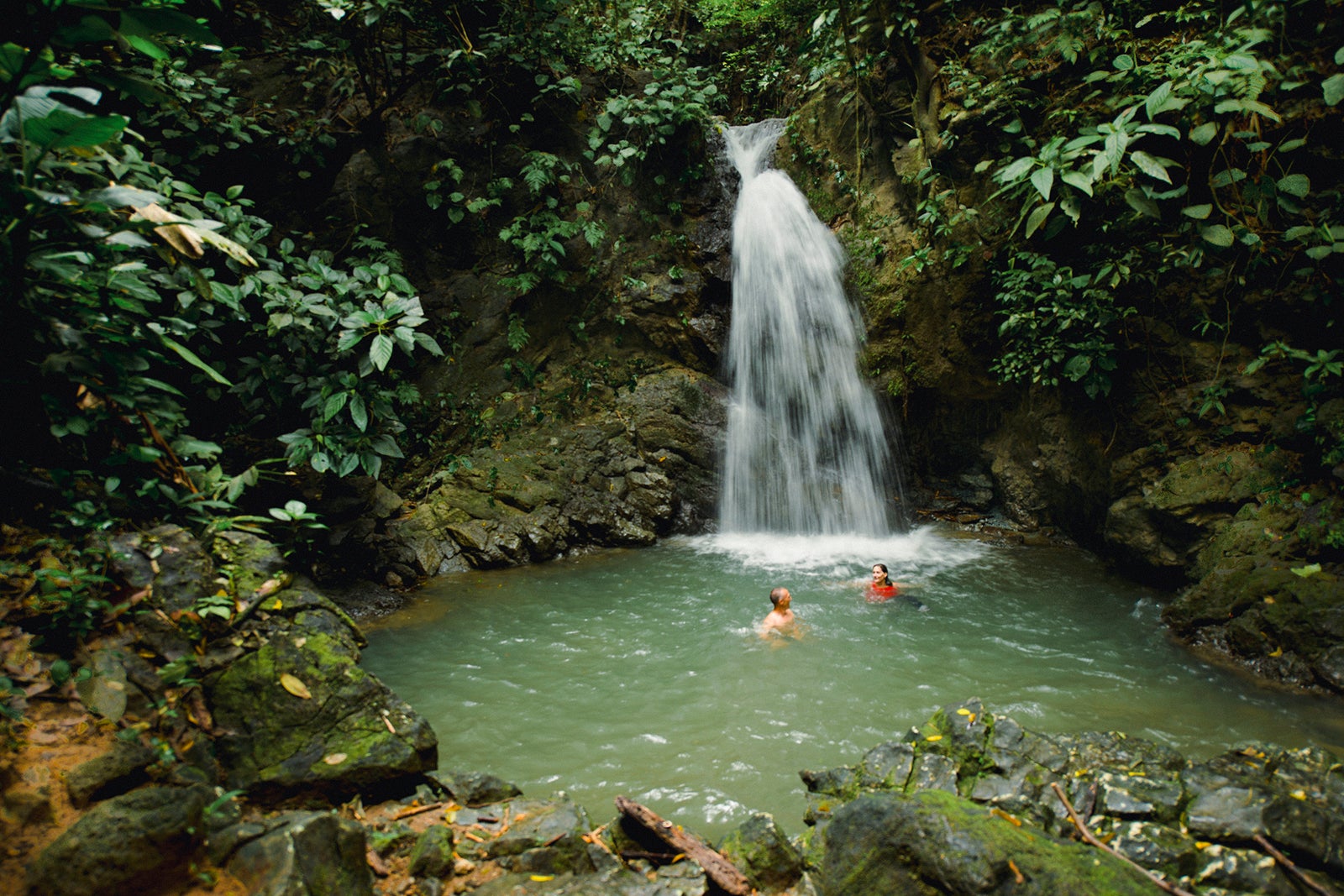 Rain forest waterfall in the Osa Peninsula of Costa Rica