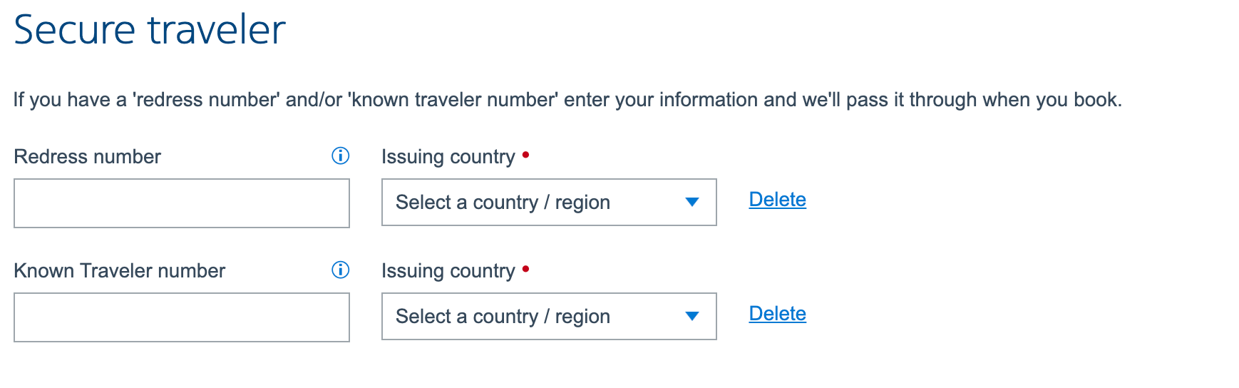 how to add known traveller number southwest