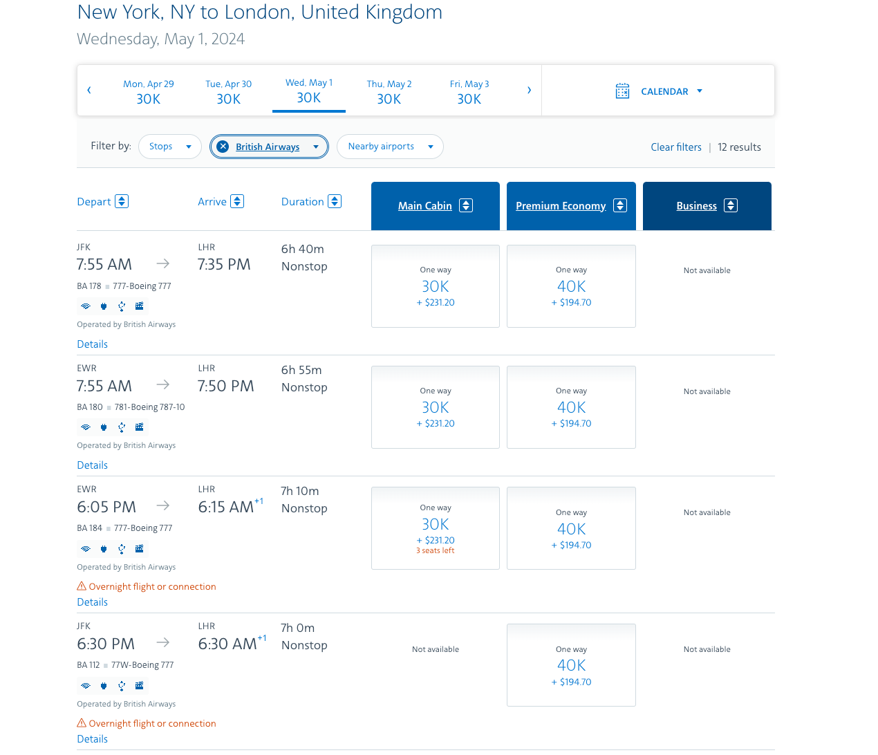 British Airways excludes some award space from non-Avios partners - The ...