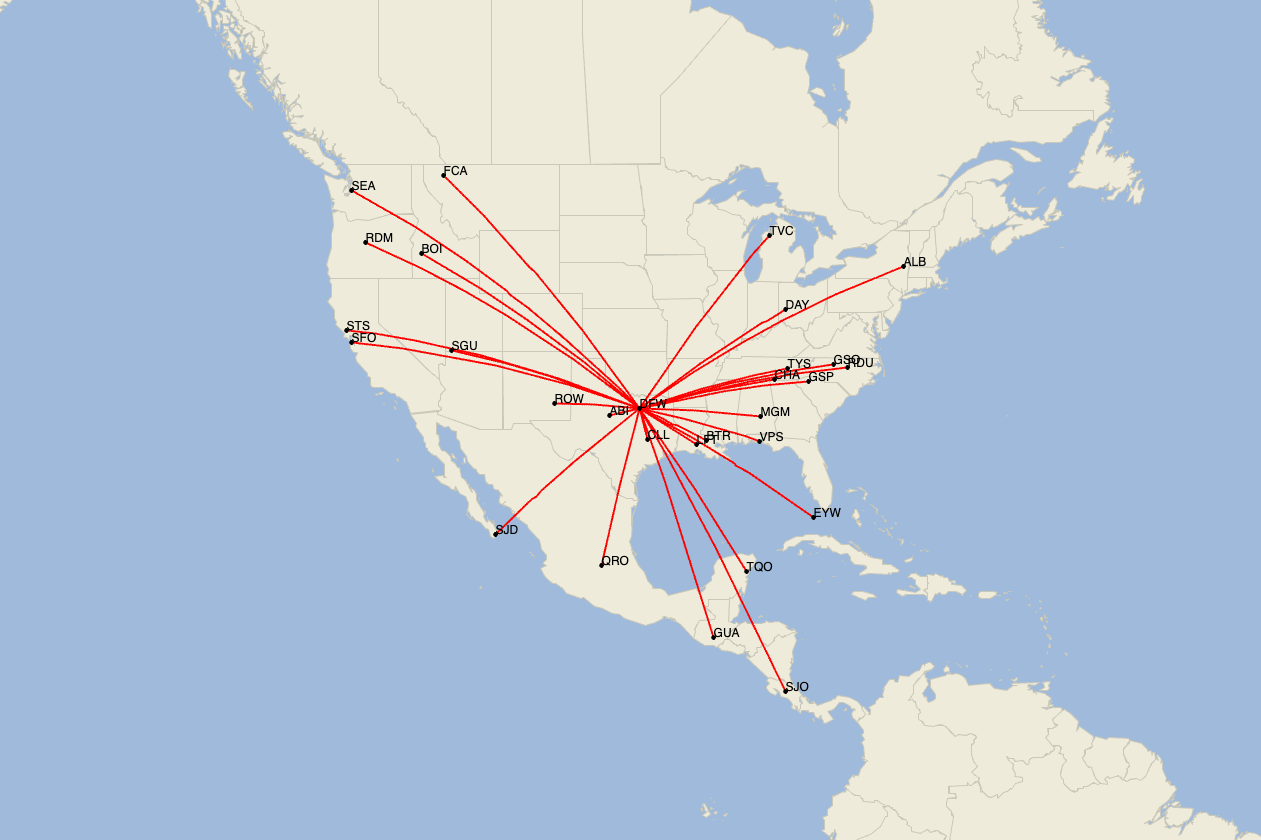 American unveils 30 expanded routes in largest ever schedule from