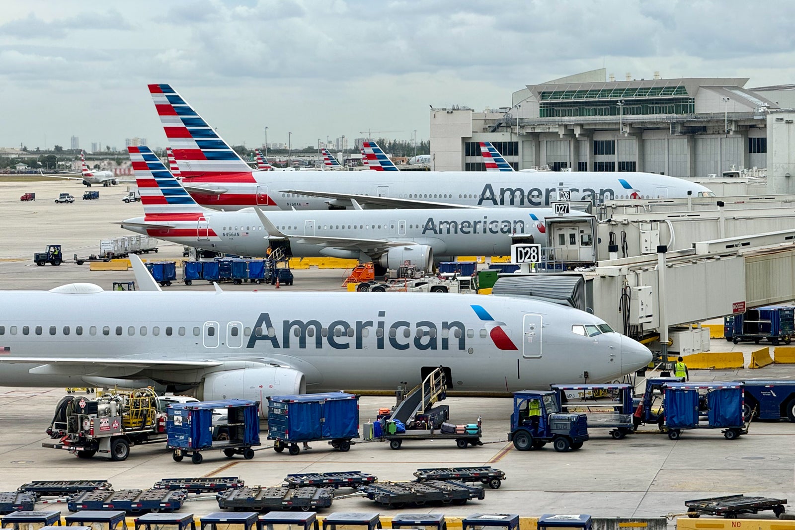 American Airlines Planes Miami Airport Boeing Airbus