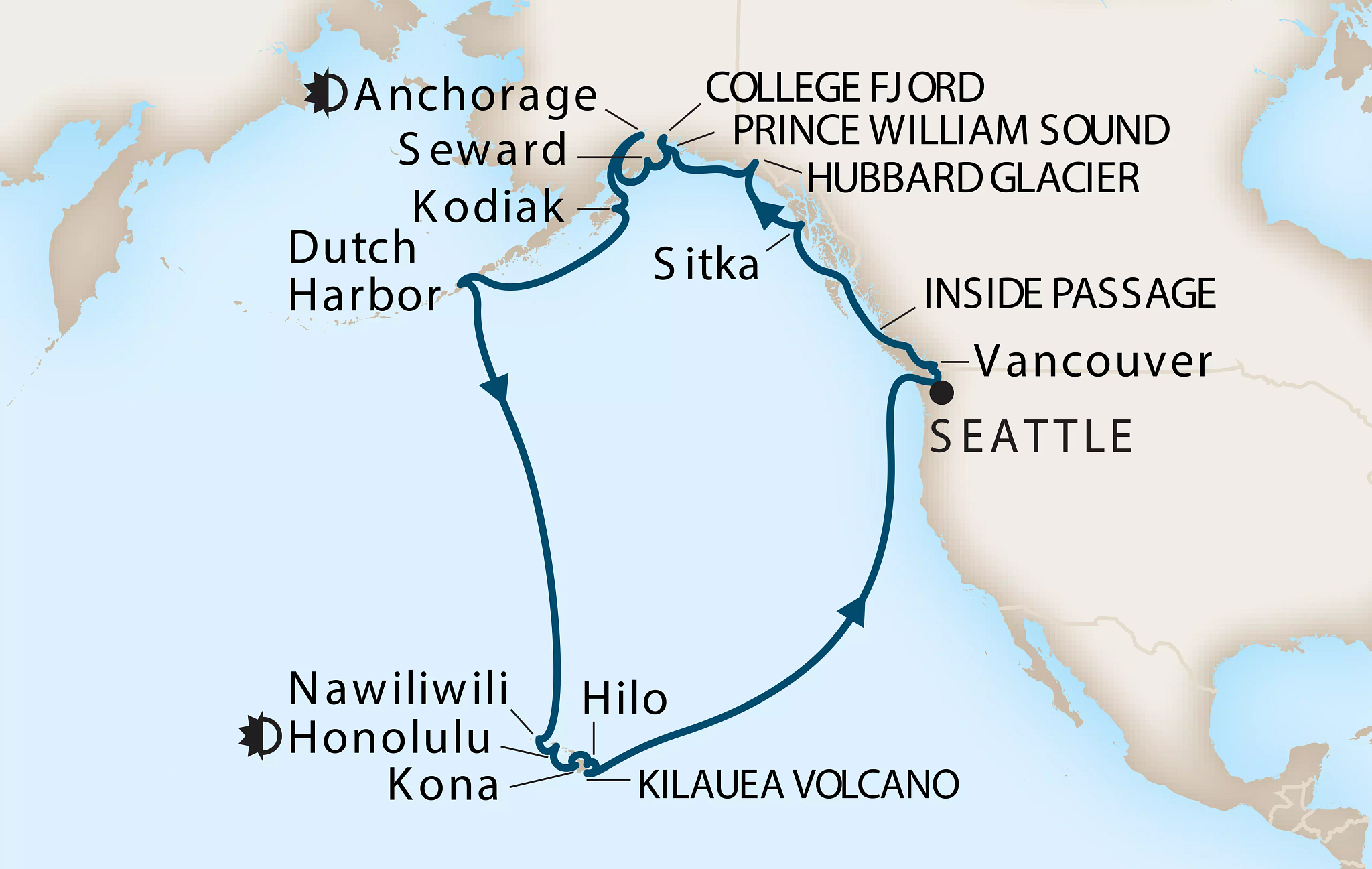 cruises to alaska from hawaii