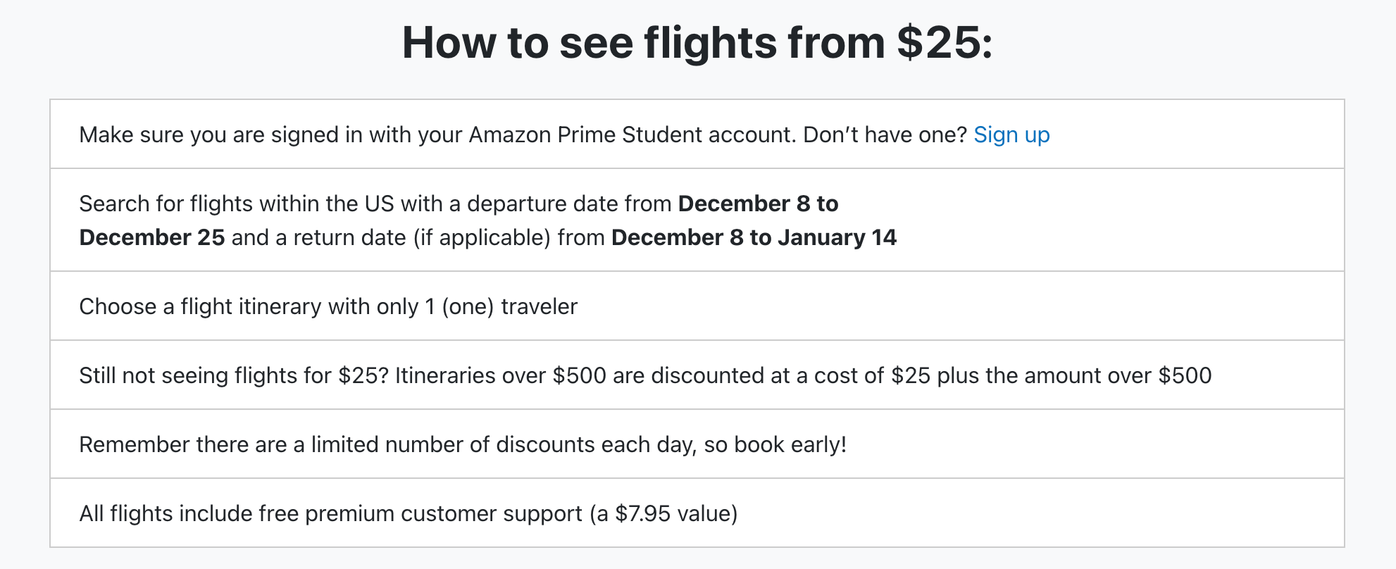 amazon prime student travel discount