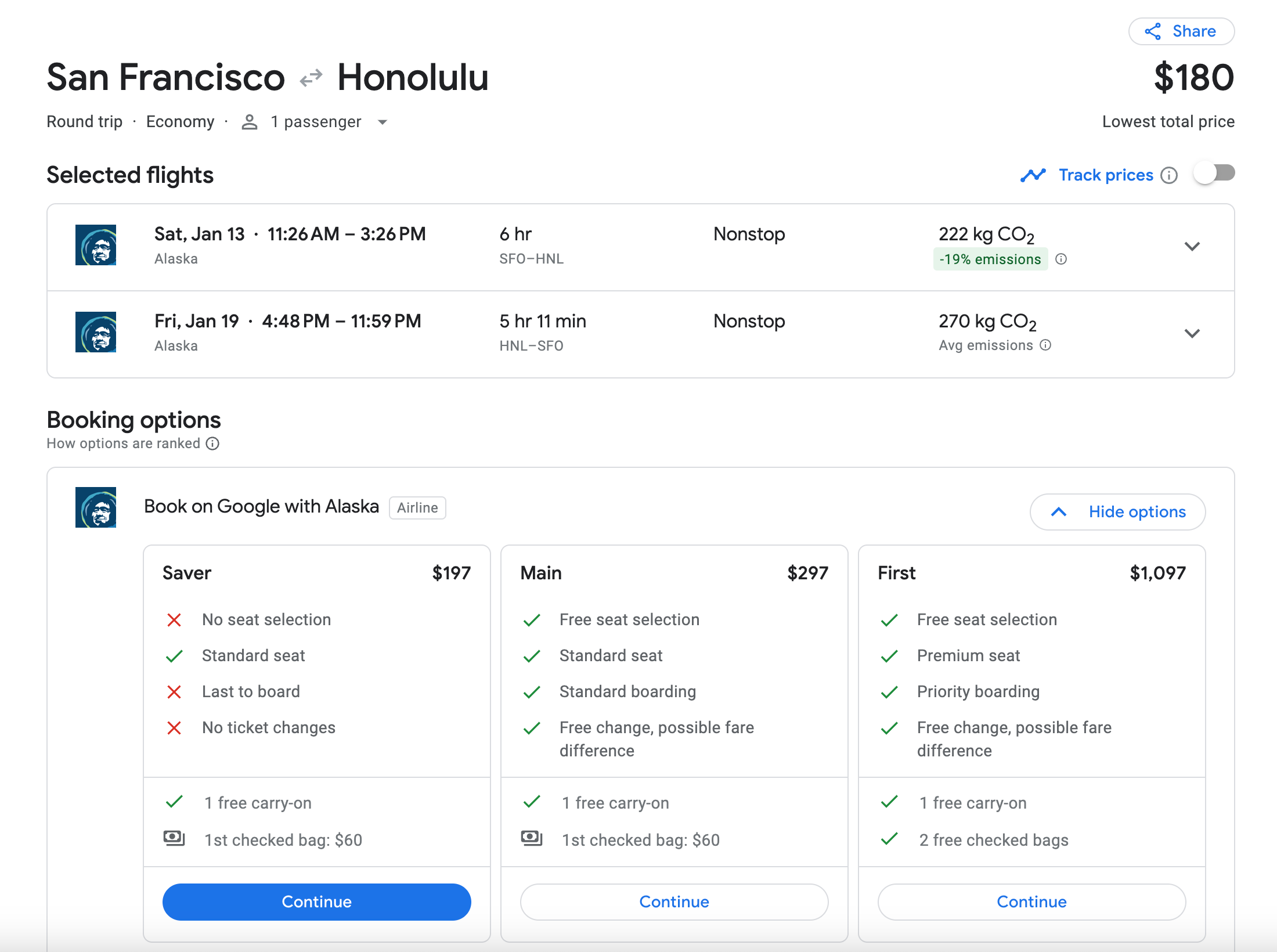 hawaii round trip for 2