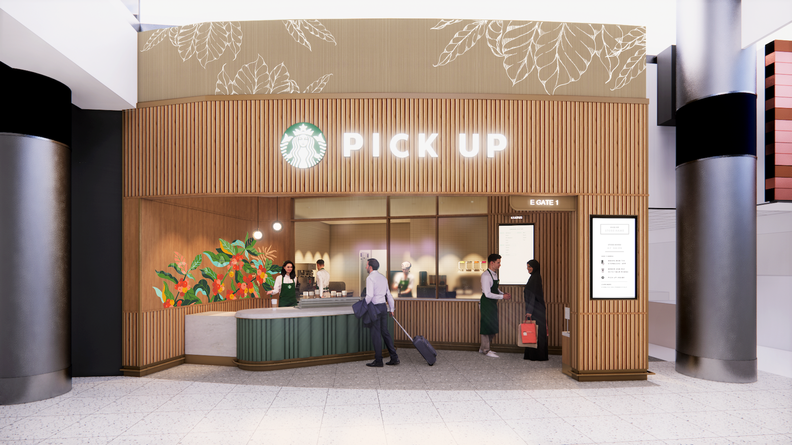 Starbucks Pickup areas coming to extra airports in 2024