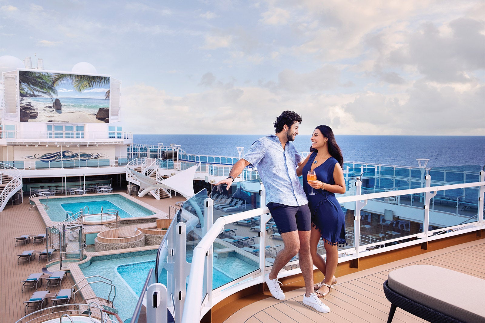 misty exotic cruise ship balcony film