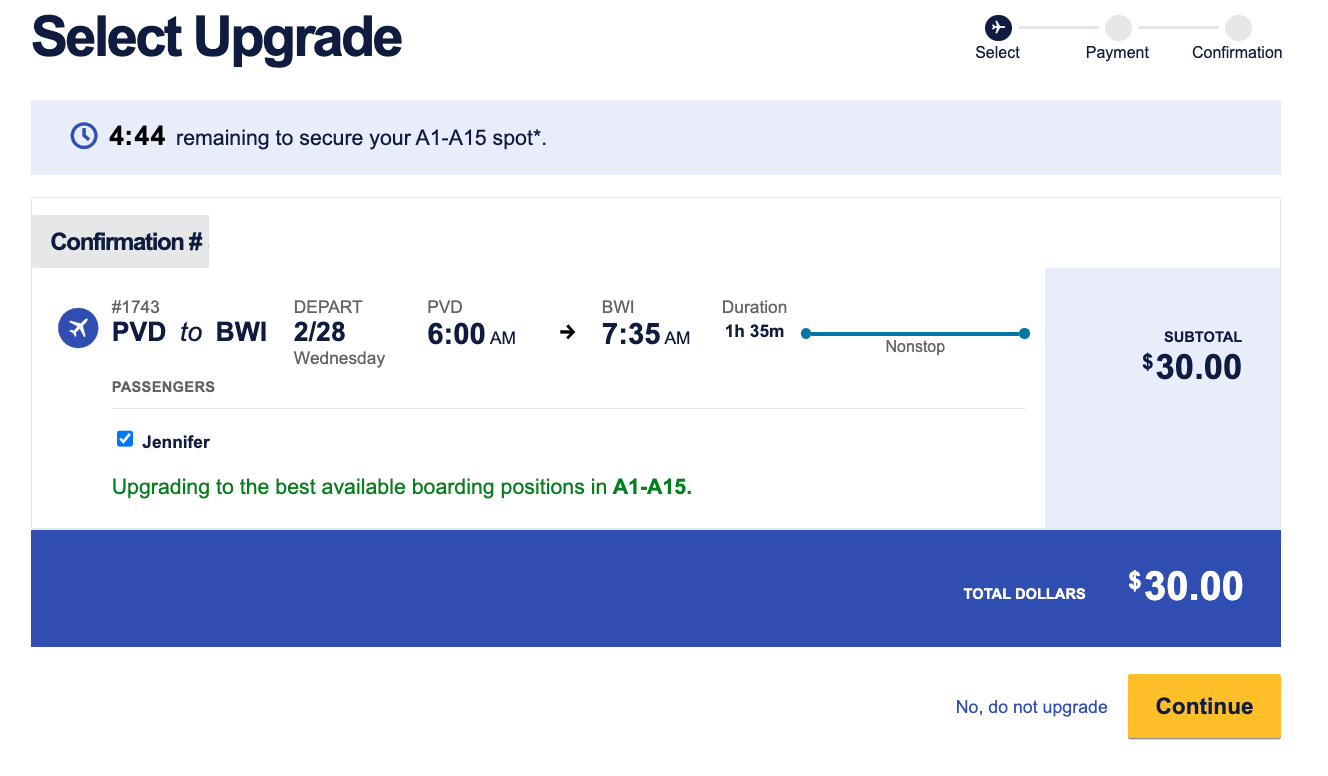 Is Southwest EarlyBird Check In Worth It The Points Guy   Screen Shot 2024 02 27 At 11.03.47 AM 