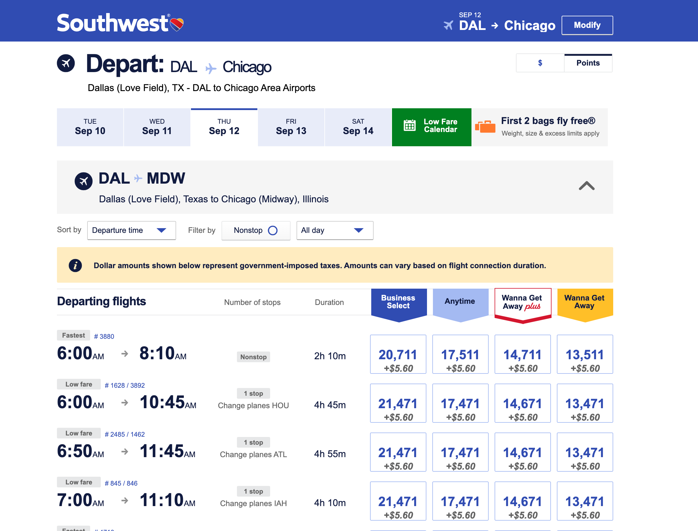 southwest airlines travel perks
