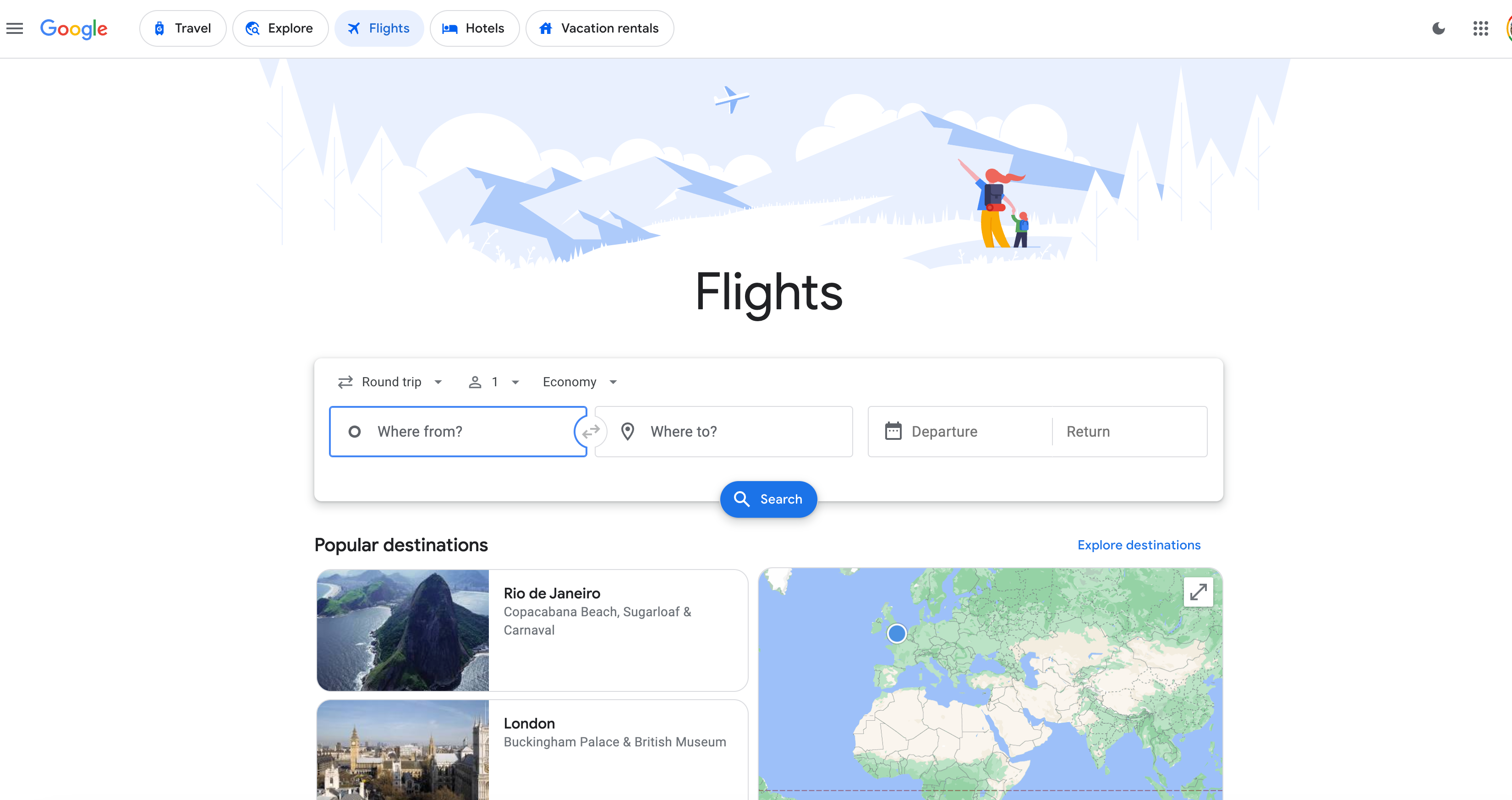 google.com travel flight