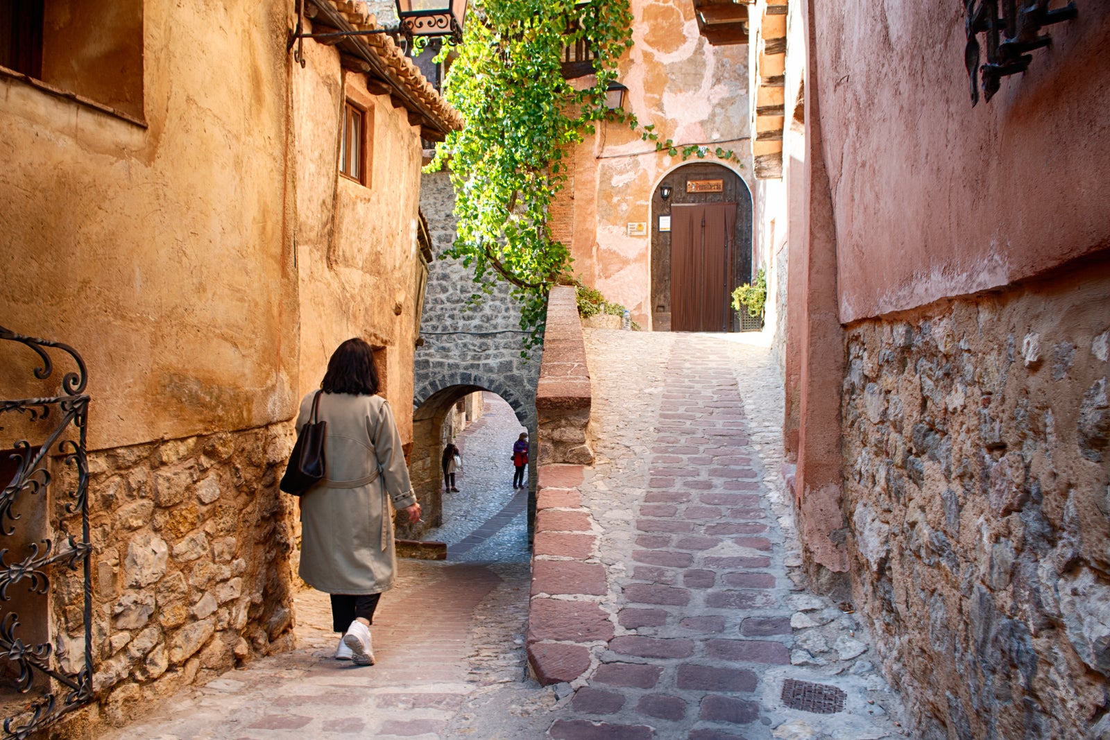 Scene of Albarracin, one of the most beautiful villages in Spain