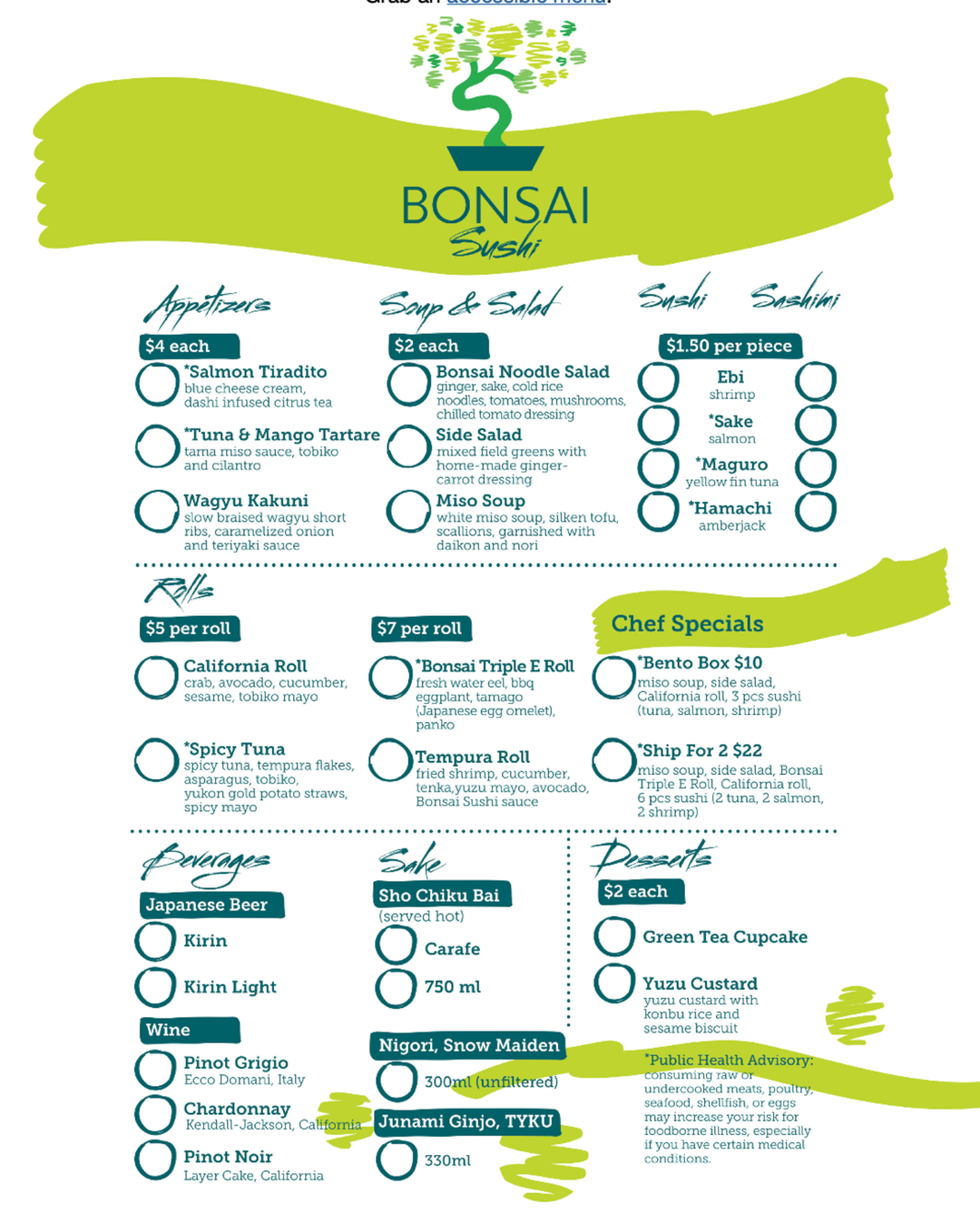 carnival mardi gras bonsai teppanyaki menu