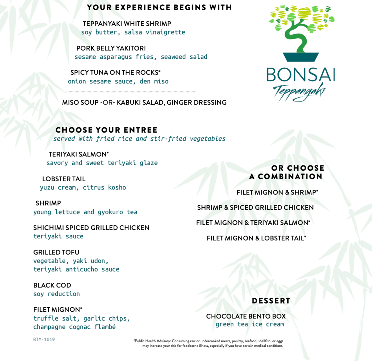 Bonsai Sushi and Bonsai Teppanyaki Carnival Cruise Line's Japanese