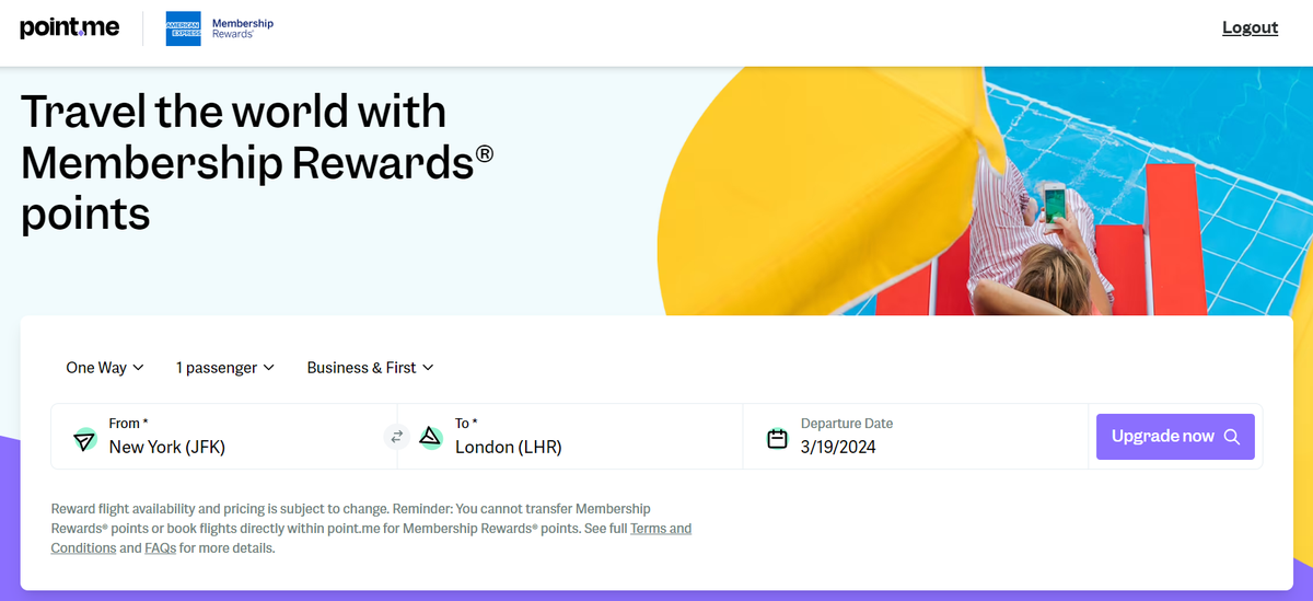 Transfer Membership Rewards points Amex partners with award search