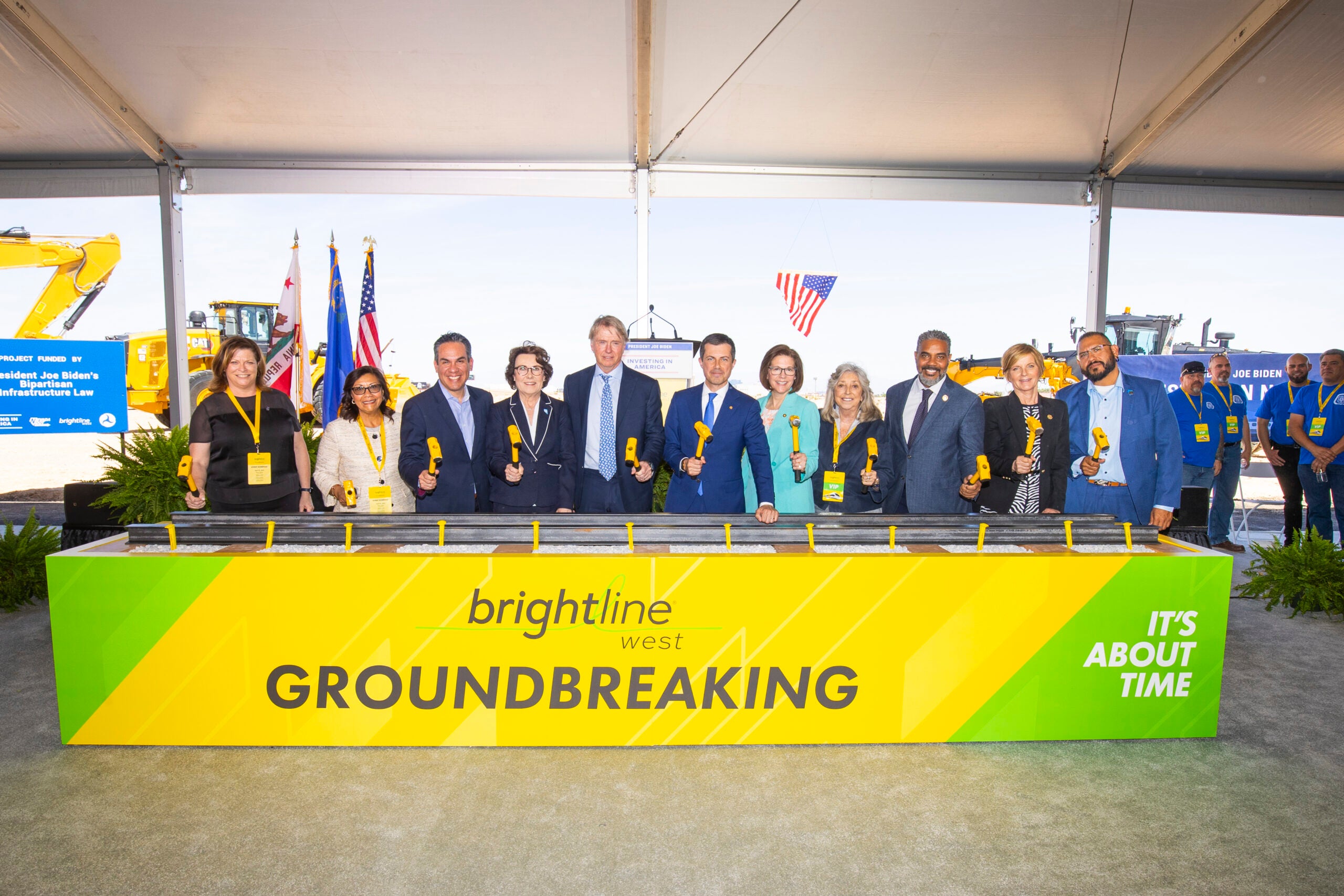 Brightline West groundbreaking in Las Vegas kicks off high-speed rail ...