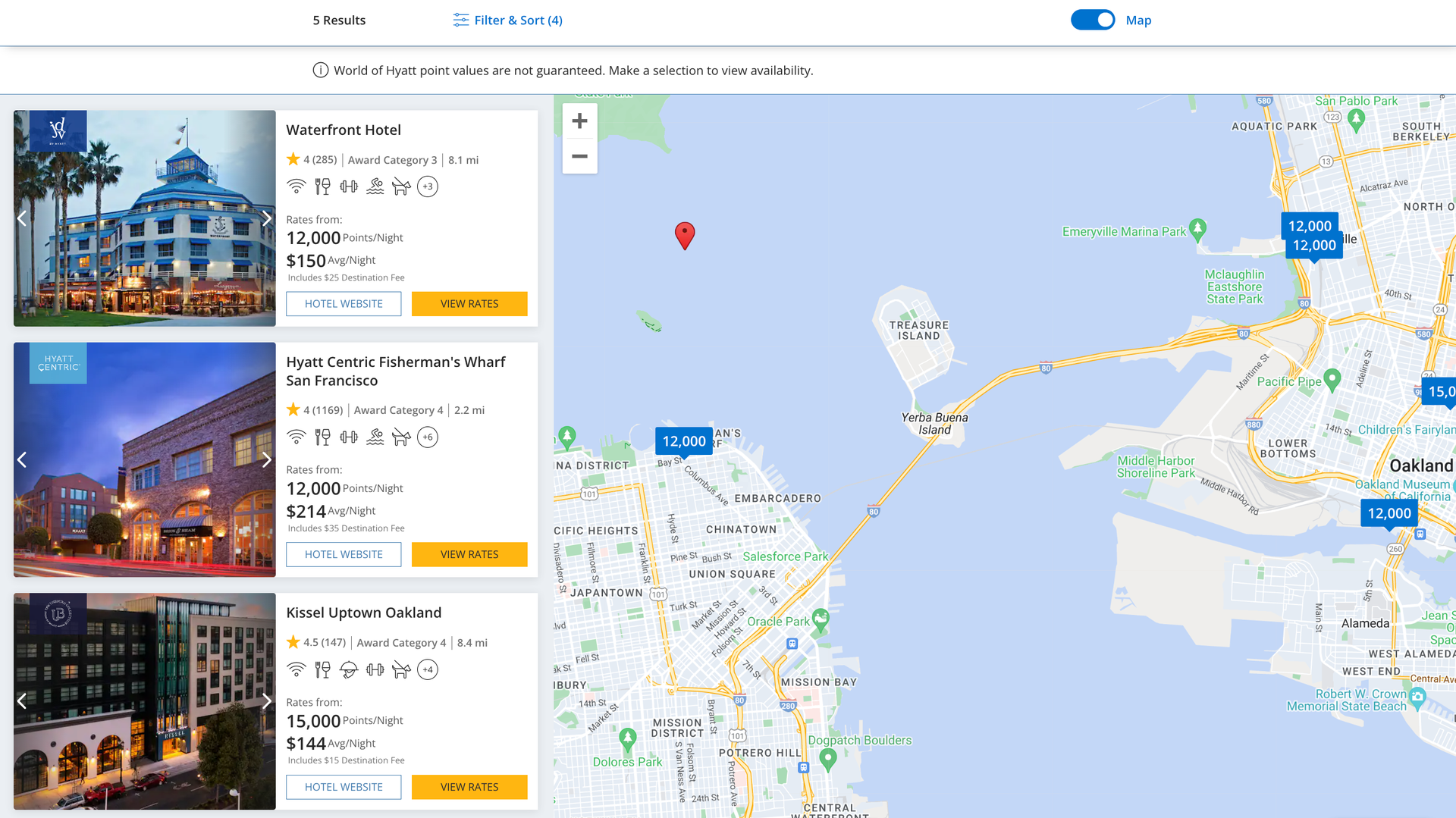 Quick Points How to search for hotels when using free night award