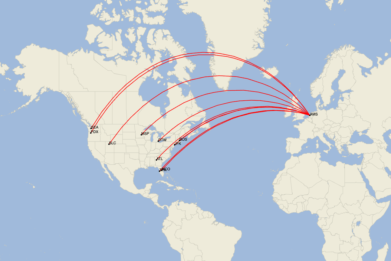 Delta Flight Routes Delta unveils 10th Amsterdam route with nonstops from Tampa - The ...