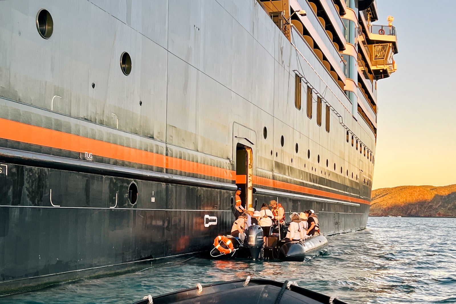 cruise ship how much underwater