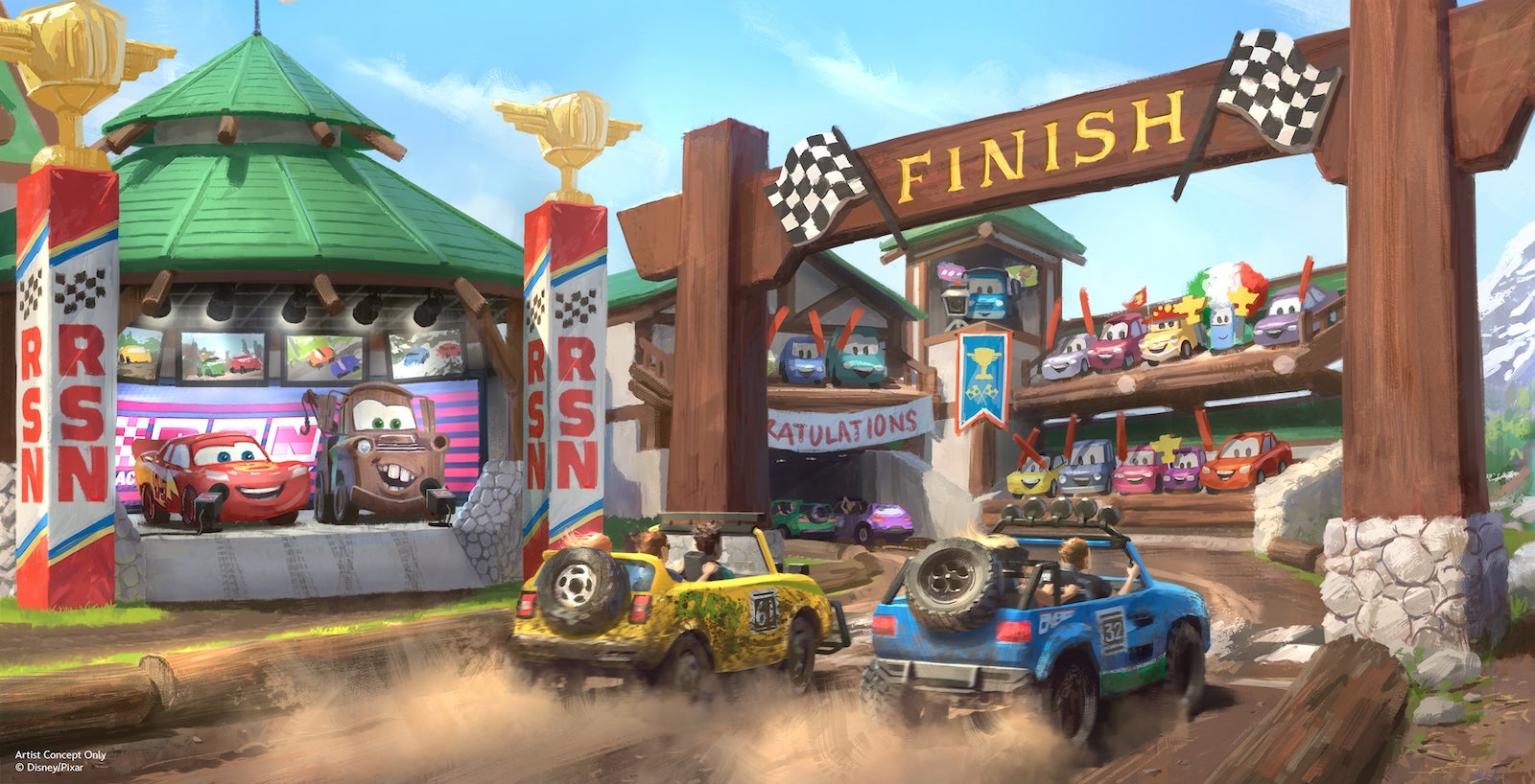 Cars Area – Attraction Finish Line