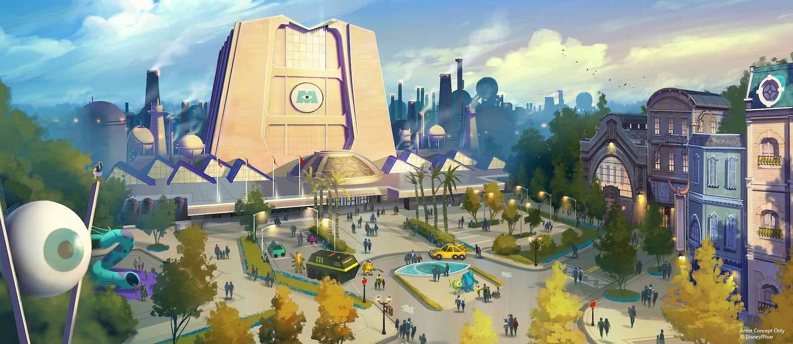 concept art for monsters inc land