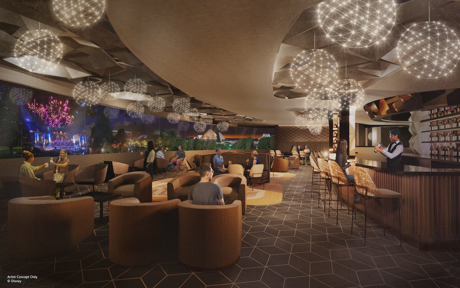 concept art for new epcot lounge