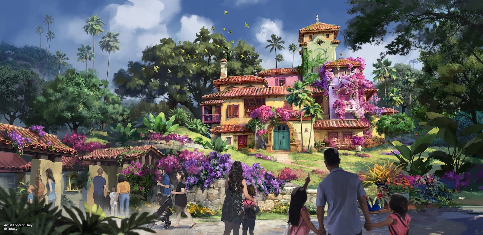 concept art for encanto attraction in animal kingdom