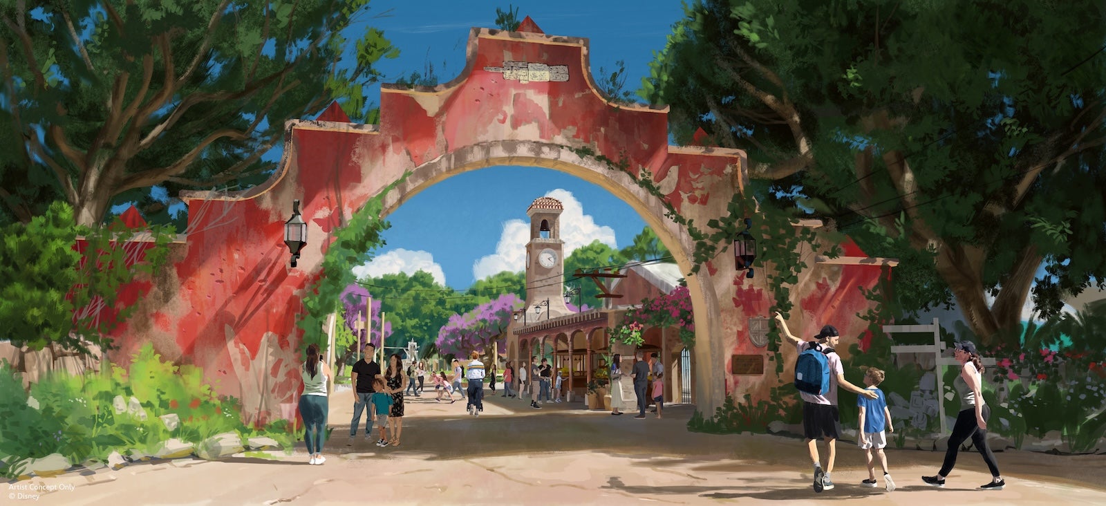 concept art for tropical americas entrance