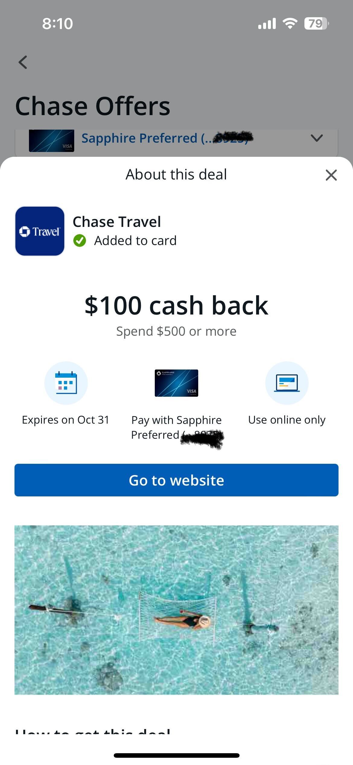 Targeted Chase cardholders can save 100 through Chase Travel The