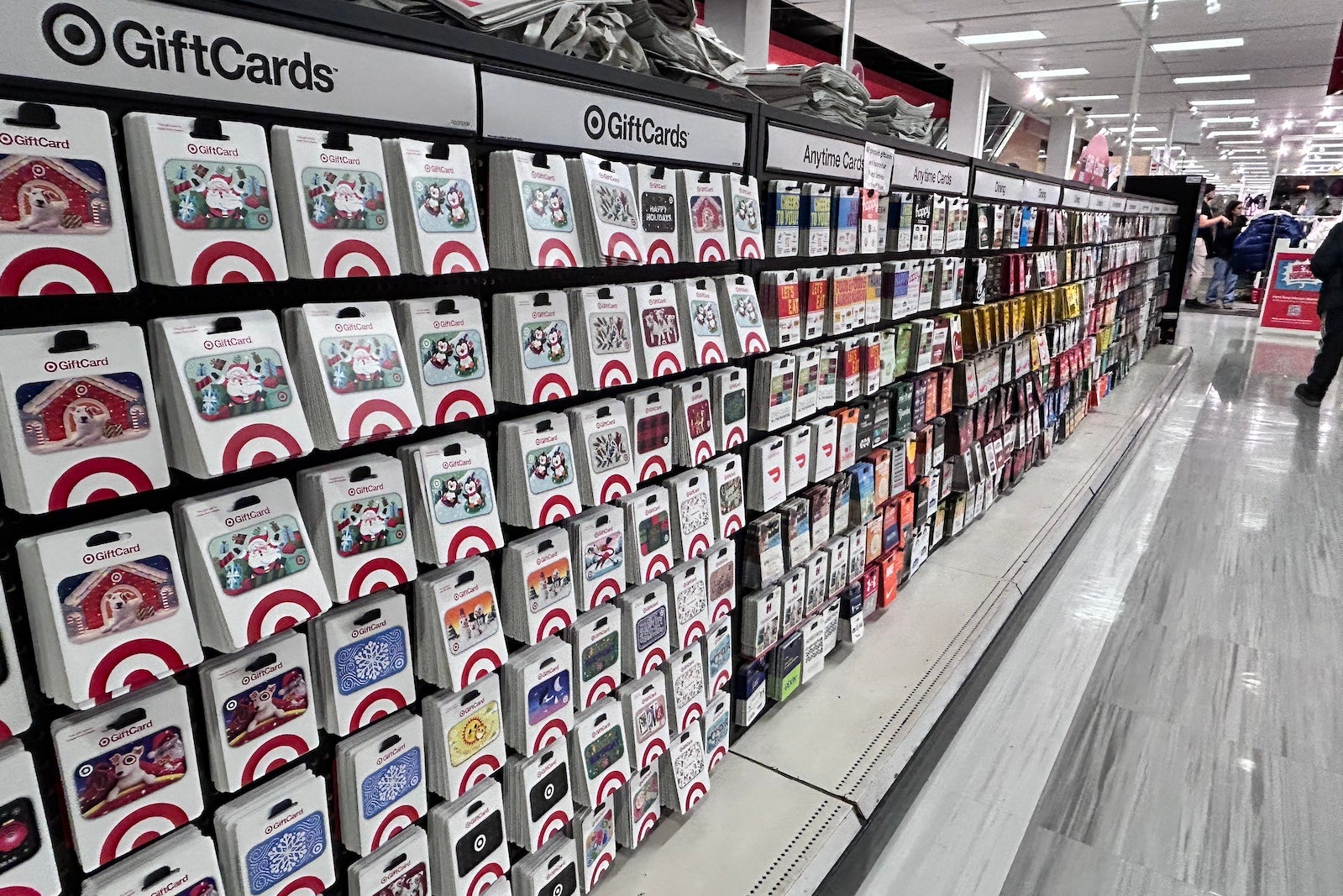 Large selection of Gift Cards at Target store in time for the holiday season, queens, New York