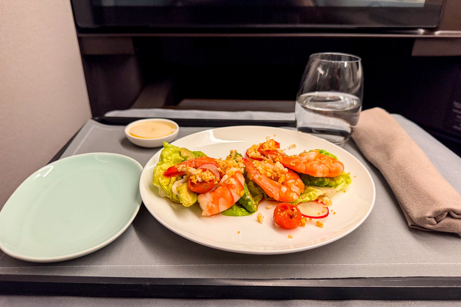 20250317 Cathay Pacific Aria Suite Erosen meal shrimp