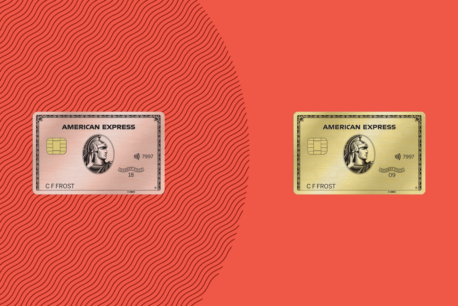 American Express Gold and American Express Rose Gold