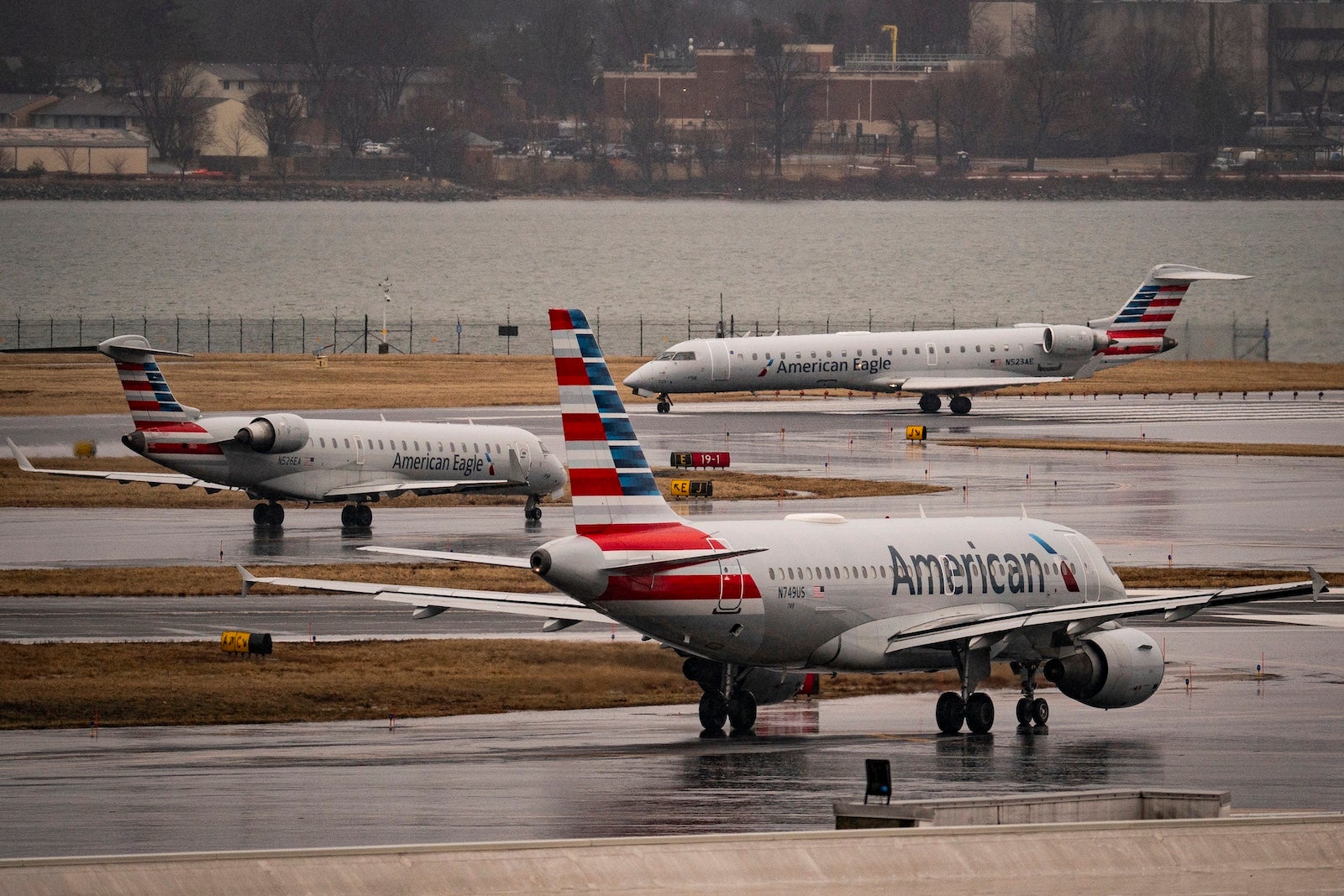 American Airlines Plane And Black Hawk Helicopter Crash Near Reagan National Airport