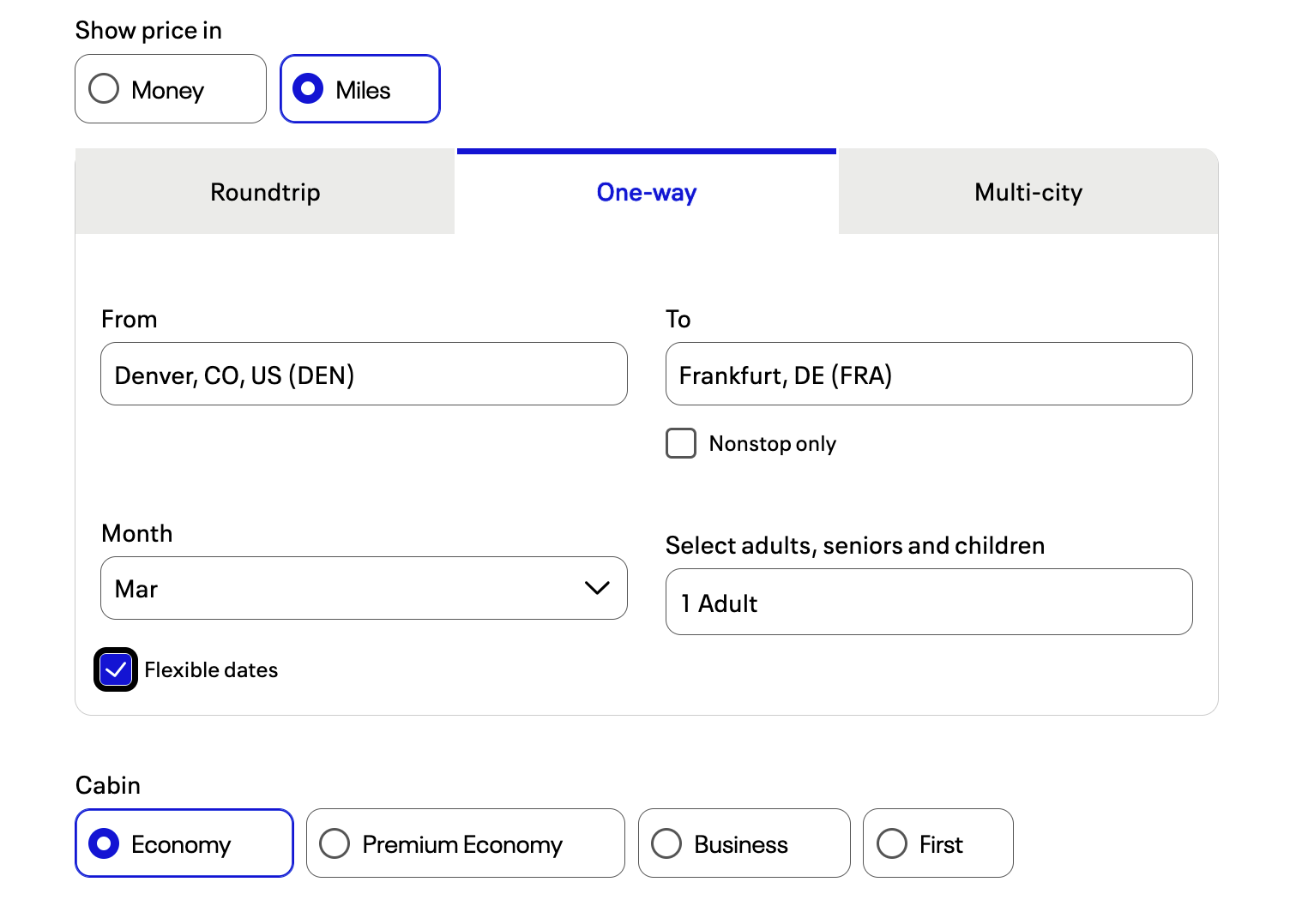 United MileagePlus Program How To Redeem Miles For Flights Hotels And United Advanced Search 