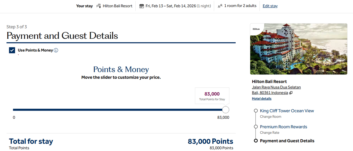 Hilton premium room rewards When and how to book The Points Guy